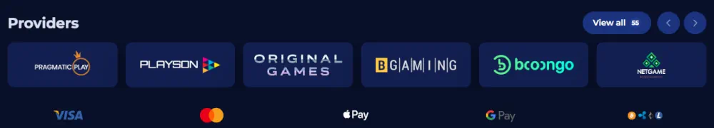 IvyBet Casino Game Providers